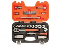 Bahco S330 3/8in Socket Set with 1/4in Bits 34 Piece