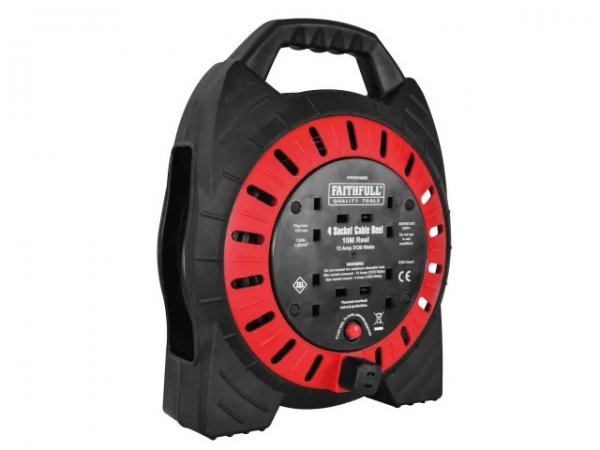 Faithfull FPPCR10MSE Power Plus Cable Reel 10m 13A