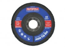 Faithfull FAIFD115C 115mm Flap Disc 40Grit