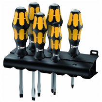 Wera 018287 Six Piece Screwdriver Set and Rack