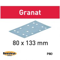 Festool 497119 Abrasives Granat 80x133 P80 GR/50