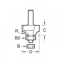 Trend C074BX1/4TC Rounding over 3.0mm radius x 9.5mm cut