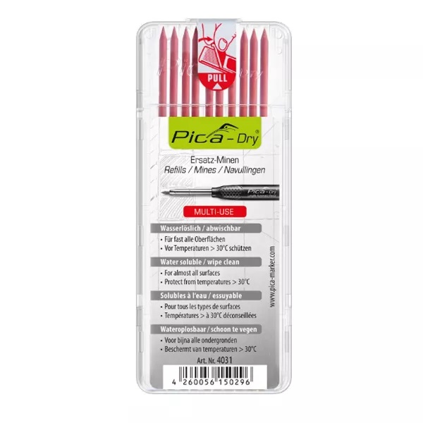 Pica 4031 Pack of Leads RED