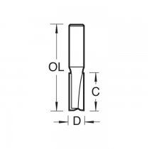 Trend 3/02X1/4TC Two flute cutter 6.3mm diameter