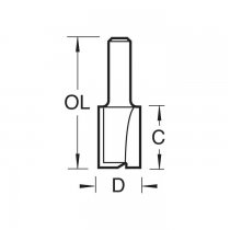 Trend 3/80X1/4TC Two flute cutter 12.7mm diameter