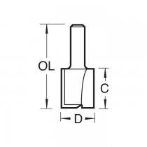 Trend 3/61X1/4TC Two flute cutter 10mm diameter