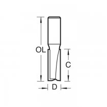 Trend 3/75X1/2TC Two flute 12mm dia x 63mm cut