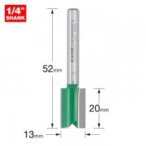 Trend C164AX1/4TC CraftPro 1/4in Two Flute Straight Router Cutter Bit 13 dia x 20mm cut depth