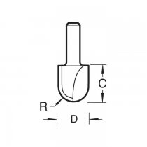 Trend 12/5X1/4TC Radius cutter 5mm radius