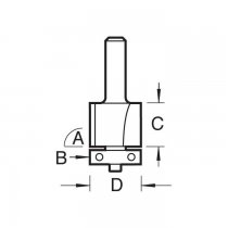 Trend 46/2X1/4TC Trimming cutter 19.1mm diameter