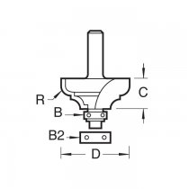 Trend 46/30X1/2TC Bearing guided classic cutter