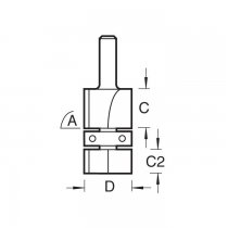 Trend 46/7X1/4TC Double overlap cutter