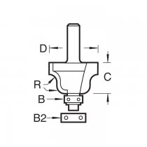 Trend 46/230X1/4TC Bearing guided ogee cutter