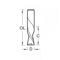 Trend S55/03LHX1/4STC Spiral down-cut 3.96mm diameter