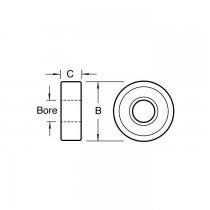 Trend B250 Bearing 25mm diameter 12mm bore