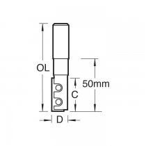 Trend RT/11X1/2TC Rota-Tip straight 12.7mm diameter