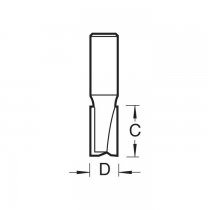 Trend TR20DX1/4TC Two flute 20mm dia x 20mm cut