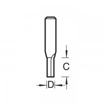 Trend C001X1/4TC Two Flute Cutter 3.2mm diameter