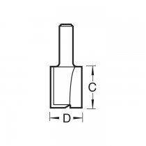 Trend C009X1/4TC Two Flute Cutter 7.1mm diameter