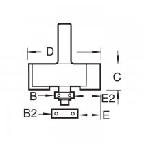 Trend C040X1/4TC Self guided rebater 35mm diameter x 12.7mm cut