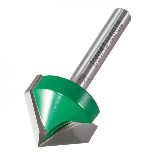 Trend C045X1/4TC Chamfer V groove cutter angle=45 degrees