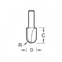 Trend C054X1/4TC Radius 6.3mm radius x 12.7mm diameter