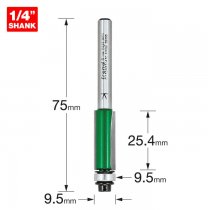 Trend C115AX1/4TC Self guided trimmer 9.5mm diameter