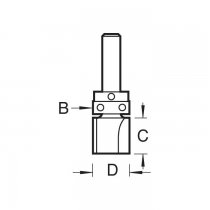 Trend C121FX1/4TC Template profile 12.7mm diameter