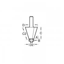 Trend C138CX1/4TC Self guided chamfer 75 degrees x 19.1 cut