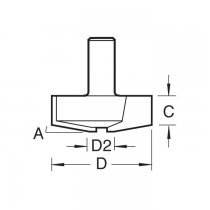 Trend C186X1/2TC Bevel panel raiser 10 degrees 50mm diameter