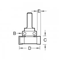 Trend C220X1/4TC Intumescent cutter 15mm x 24mm