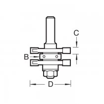 Trend C158X1/2TC Tongue and groover set 41mm diameter