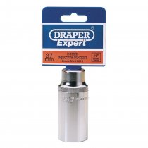 Draper 16216 Expert Diesel Injector Socket, 1/2″ Sq. Dr., 27mm