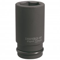 Draper 71924 Expert HI-TORQ® 6 Point Deep Impact Socket, 3/4″ Sq. Dr., 32mm