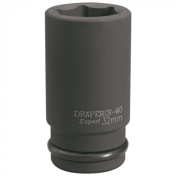 Draper 71924 Expert HI-TORQ® 6 Point Deep Impact Socket, 3/4" Sq. Dr., 32mm