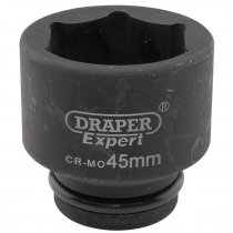 Draper 05027 Expert HI-TORQ® 6 Point Impact Socket, 3/4" Sq. Dr., 45mm