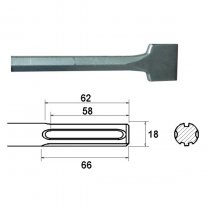 Faithfull FAIMAXSC75 SDS Max Straight Scaling Chisel 75 x 300mm