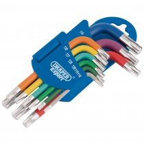 Draper 66135 Expert TX-STAR® Metric Coloured Short Arm Key Set (9 Piece)