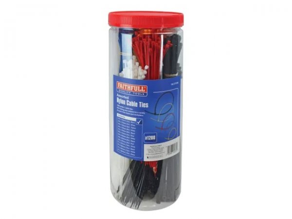 Faithfull FAICT1200 Cable Ties (Barrel Pack 1200)