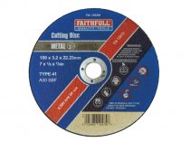 Faithfull FAI1803M Metal Cut Off Disc 180mm x 22.23mm