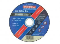 Faithfull FAI10012INOX Inox Cutting Disc 100mm x 16mm