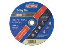 Faithfull FAI2303M Metal Cut Off Disc 230mm x 22.23mm