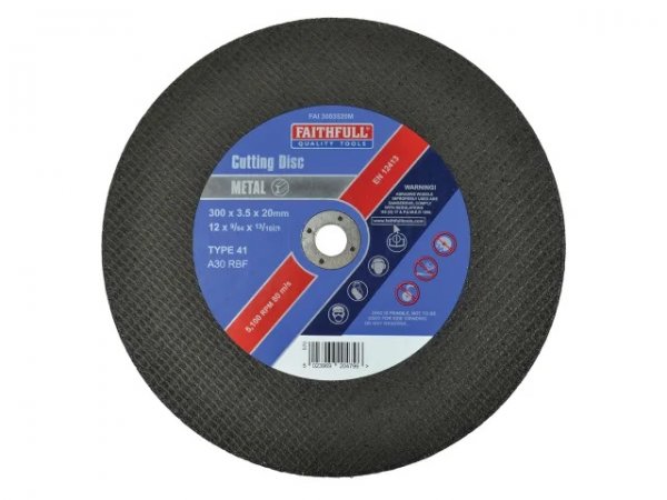 Faithfull FAI3003520M Metal Cut Off Disc 300mm x 20mm