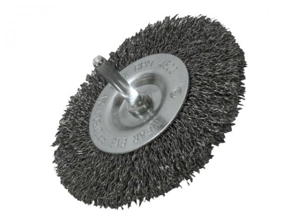 Faithfull FAIWBS100C Wire Brush 100mm x 6mm Shank, 0.30 Wire