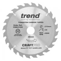 Trend CSB/21524 Craft saw blade 215mm x 24 teeth x 30mm