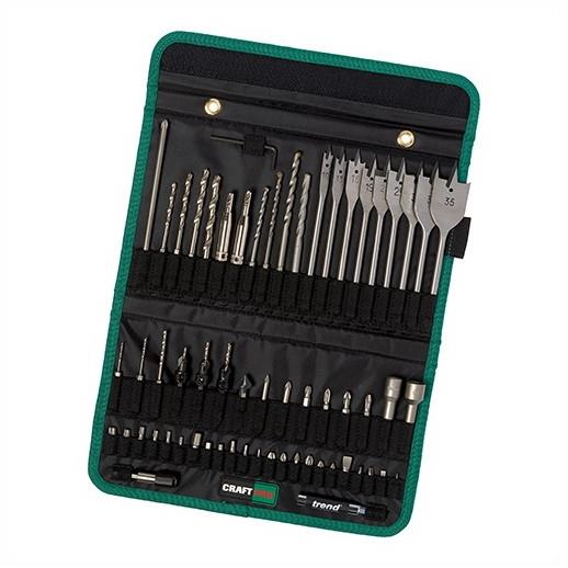 Trend CR/QR/SET/2 Craft Pro Quick Release Tool Holder and Bit Set; 60 Piece