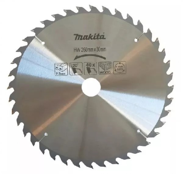 Makita B-17728 Saw Blade T.C.T 260 x 30 mm, 40 Teeth