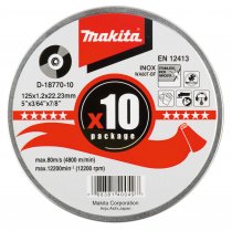 Makita D-18770-10 Cut-Off Wheel 125mm x 22.23mm