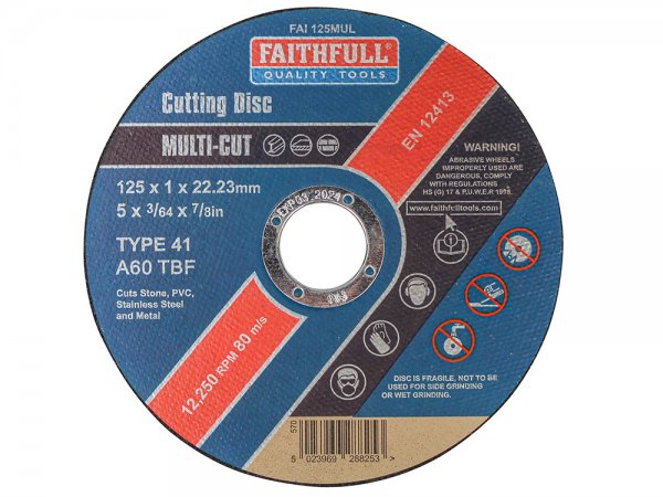 Faithfull FAI125MUL Multi-Cut Disc 125mm x 22.23mm