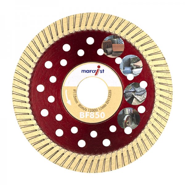 Marcrist BF850 SilentMAX Ultimate Turbo Diamond Blade 115mm x 22.23mm